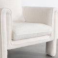 Modern Style Accent Chair Armchair For Living Room, Bedroom, Guest Room,Office, Ivory Ivory Upholstered