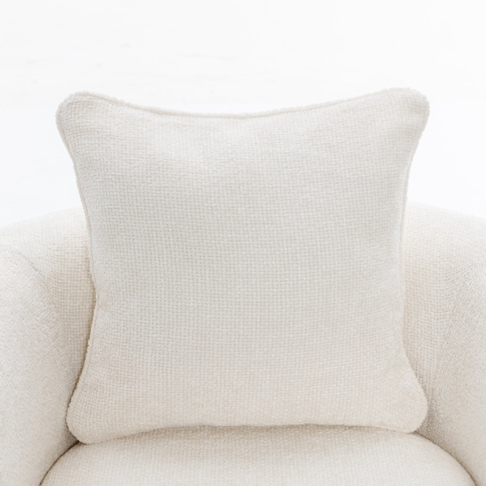 Modern Style Accent Chair Armchair For Living Room, Bedroom, Guest Room,Office, Ivory Ivory Upholstered