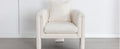 Modern Style Accent Chair Armchair For Living Room, Bedroom, Guest Room,Office, Ivory Ivory Upholstered