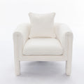 Modern Style Accent Chair Armchair For Living Room, Bedroom, Guest Room,Office, Ivory Ivory Upholstered
