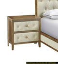 Beautiful Walnut Finish Nightstand 1Pc Designed Drawers Fronts Modern Bedroom Furniture Walnut 2 Drawers Bedroom Drawer Storage Modern Drawers Walnut Finish Mdf