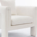 Modern Style Accent Chair Armchair For Living Room, Bedroom, Guest Room,Office, Ivory Ivory Upholstered