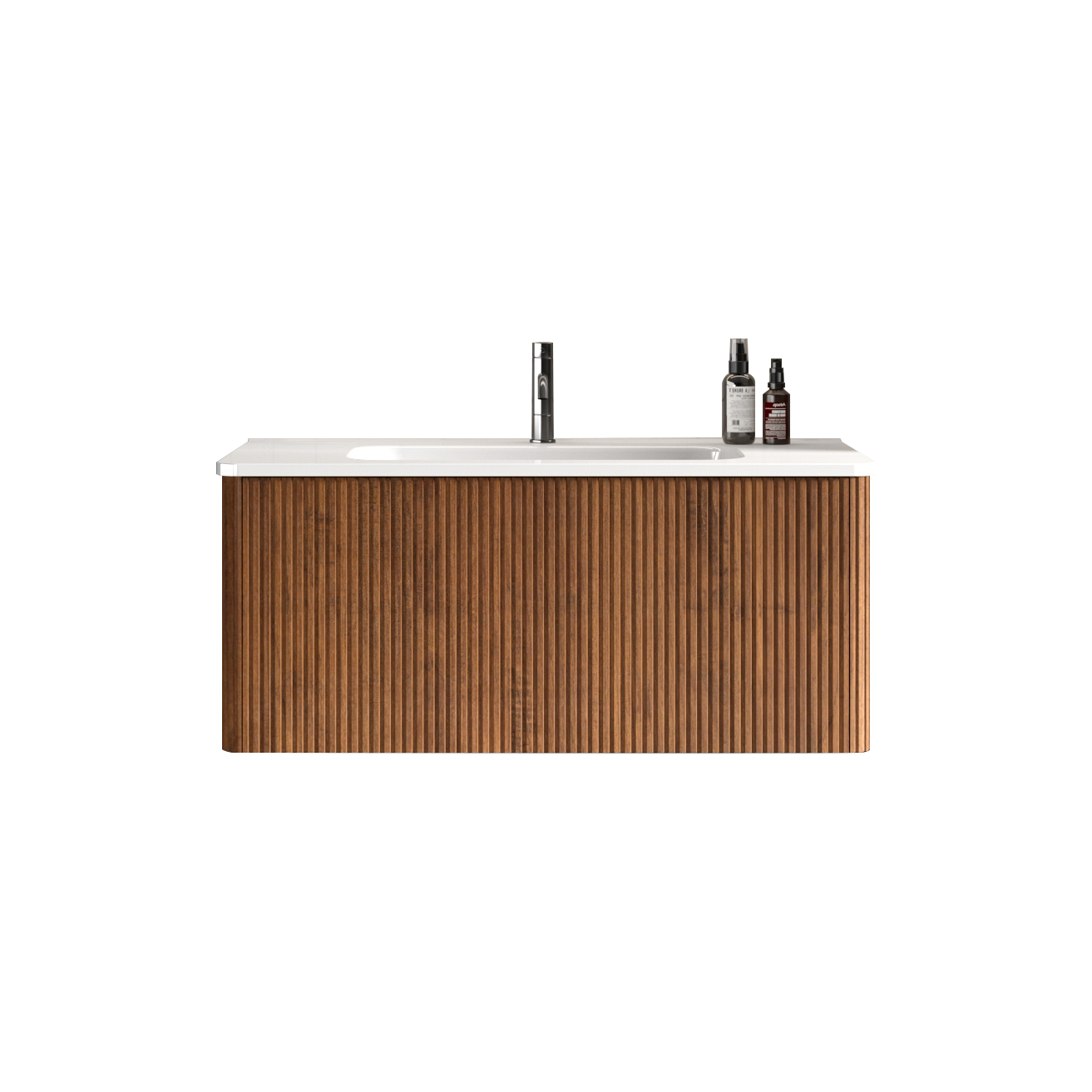 Bb0436Y301, Integrated White Ceramic Basin, Drain Assembly Not Included Gloss White Ceramic
