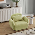 Living Room Furniture Lazy Sofa Chair Teddy Fabric Light Green Light Green Foam Teddy