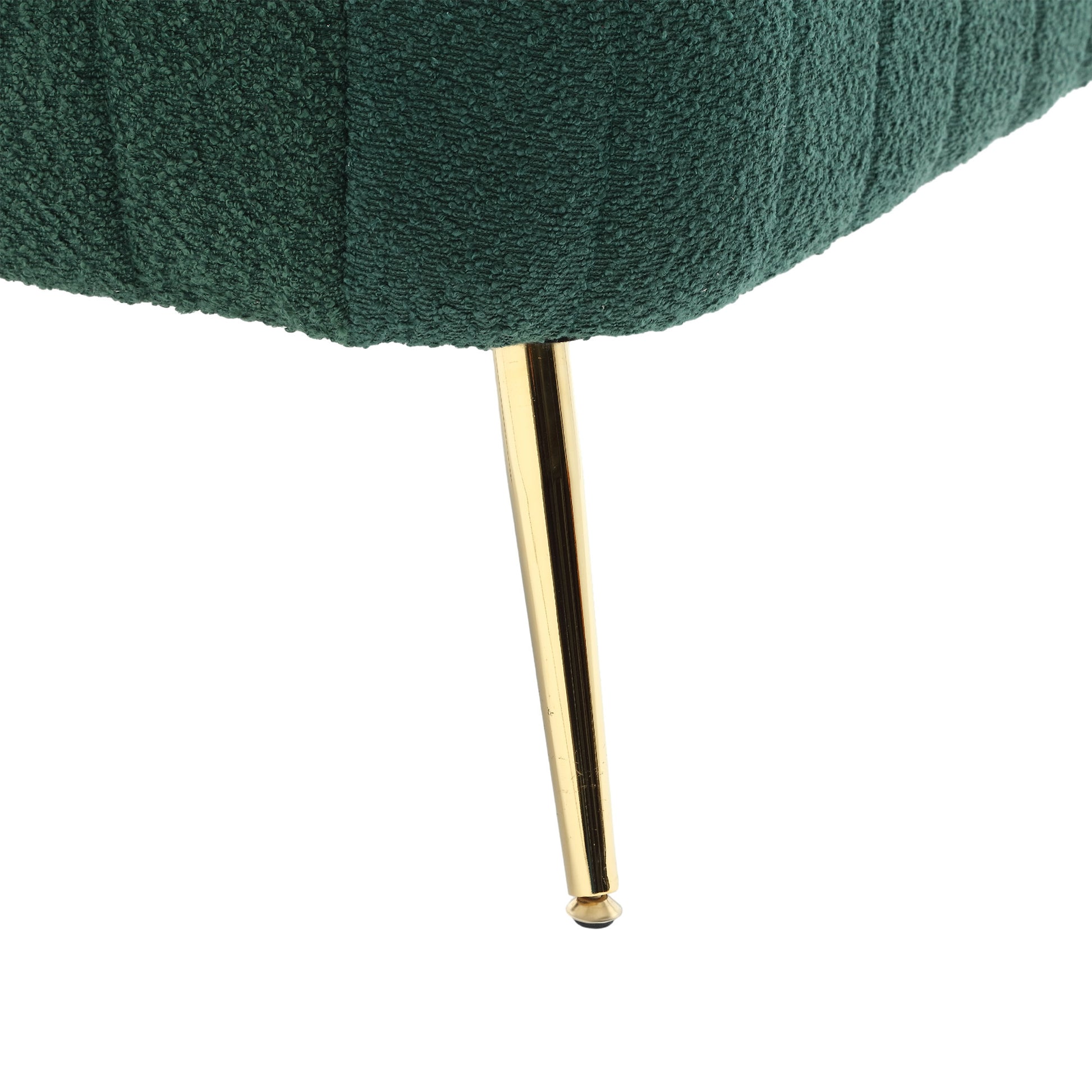 Coolmore Polyester Accent Sofa Modern Upholstered Armsofa Tufted Sofa With Metal Frame, Single Leisure Sofa For Living Room Bedroom Office Balcony Emerald Boucle