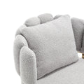 Coolmore Boucle Accent Chair Modern Upholstered Armchair Tufted Chair With Metal Frame, Single Leisure Chairs For Living Room Bedroom Gray Boucle