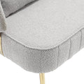 Coolmore Polyester Accent Sofa Modern Upholstered Armsofa Tufted Sofa With Metal Frame, Single Leisure Sofa For Living Room Bedroom Office Balcony Gray Boucle