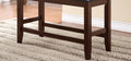 Farmhouse Style 1Pc Brown Espresso Counter Height Bench Footrest Faux Leather Upholstered Seat Wooden Furniture Espresso Faux Leather Dining Room Rectangular Brown Contemporary,Transitional Wood