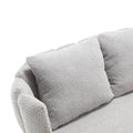 Coolmore Polyester Accent Sofa Modern Upholstered Armsofa Tufted Sofa With Metal Frame, Single Leisure Sofa For Living Room Bedroom Office Balcony Gray Boucle