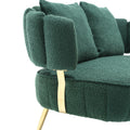Coolmore Polyester Accent Sofa Modern Upholstered Armsofa Tufted Sofa With Metal Frame, Single Leisure Sofa For Living Room Bedroom Office Balcony Emerald Boucle