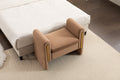031 Velvet Fabric Single Bench Shoe Bench Makeup Bench For Bedroom Indoor,Coffee Wood Bedroom Brown Solid Eucalyptus Wood Tufted Coffee Polyester Velvet Backless Soft Modern Foam Velvet