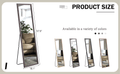 Third Generation Packaging Upgrade, Thickened Frame, Gray Wood Grain Solid Wood Frame Full Length Mirror, Dressing Mirror, Bedroom Entrance, Decorative Mirror, Floor Standing Mirror. 57.9