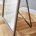 Third Generation Packaging Upgrade, Thickened Frame, Gray Wood Grain Solid Wood Frame Full Length Mirror, Dressing Mirror, Bedroom Entrance, Decorative Mirror, Floor Standing Mirror. 57.9
