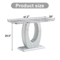 Modern Minimalist Light Gray Mdf Material Rectangular Counter Bar Table 47.2