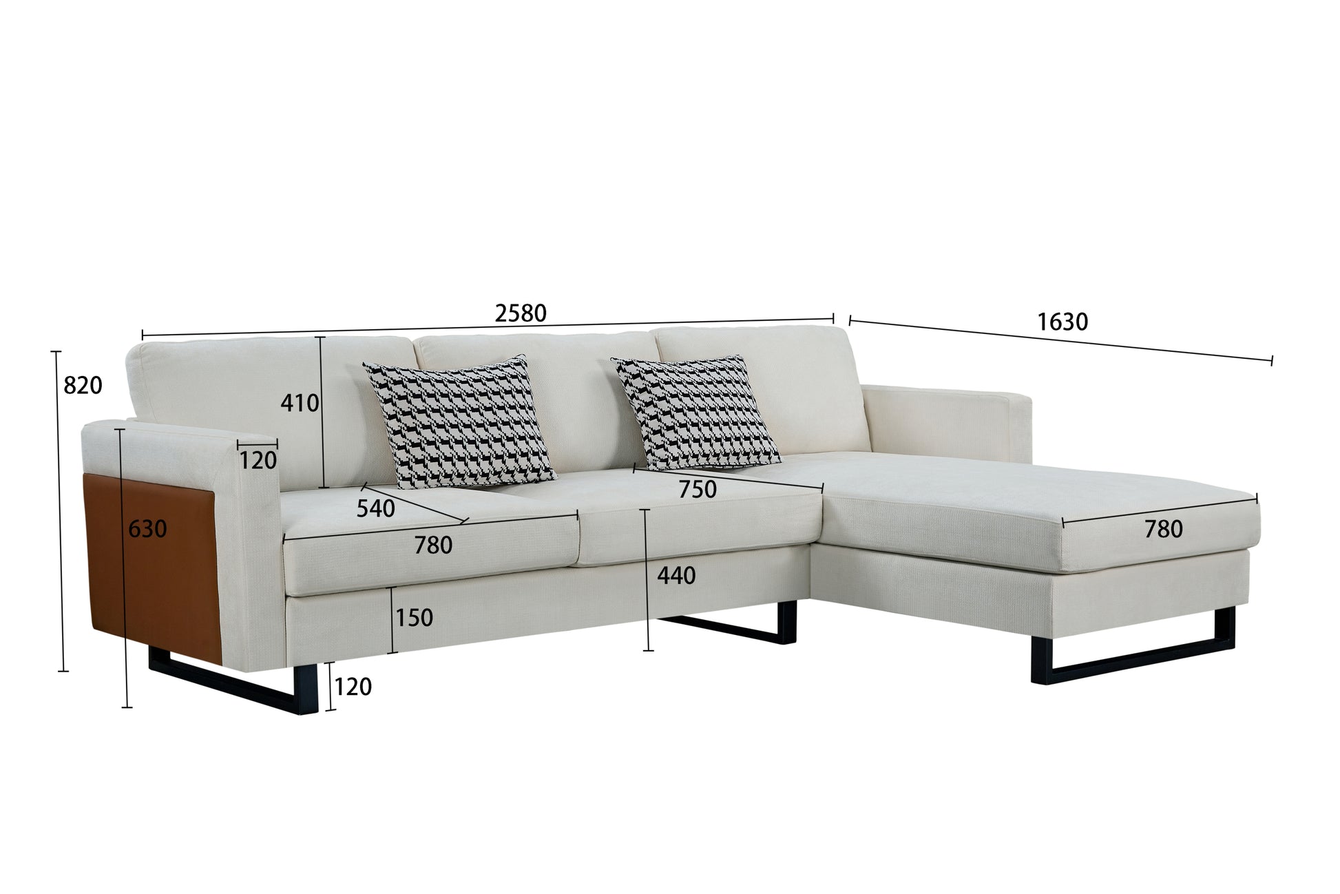 Sofa The Best Choice Products Upholstered Sectional Sofa For Families, Apartments, Dormitories, Award Rooms, Compact Space With Chaise Longue, 3 Seats, L Shaped Design, Off White Cream White Linen Dining Room Medium Soft Metal & Wood 3 Seat
