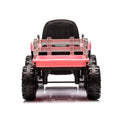Ride On Tractor With Trailer,12V Battery Powered Electric Tractor Toy W Remote Control,Electric Car For Kids,Three Speed Adjustable,Power Display, Usb,Mp3 ,Bluetooth,Led Light,Two Point Safety Belt Pink Plastic