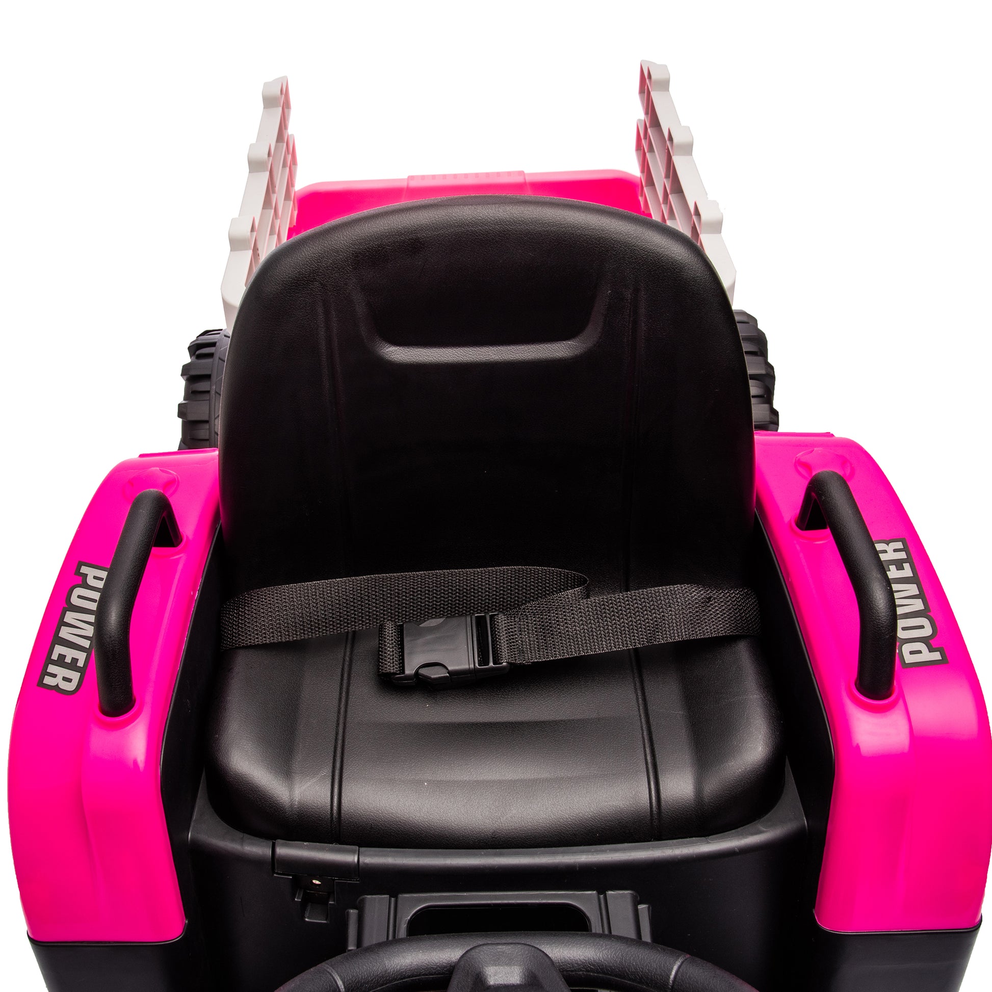 Ride On Tractor With Trailer,24V Battery Powered Electric Tractor Toy, 200W*2Motor 1.86 4.97Mph Remote Control,Electric Car For Kids,Three Speed Adjustable,Usb,Mp3 ,Bluetooth,Led Light, Safety Belt