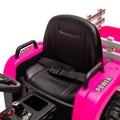Ride On Tractor With Trailer,24V Battery Powered Electric Tractor Toy, 200W*2Motor 1.86 4.97Mph Remote Control,Electric Car For Kids,Three Speed Adjustable,Usb,Mp3 ,Bluetooth,Led Light, Safety Belt