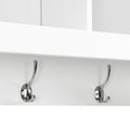 Wide Design Hall Tree With Storage And Bench, 4 In 1 Multi Functional Entryway Bench With Coat Rack And Shoe Cubbies, Practical Furniture For Hallway, White White Primary Living Space Particle Board