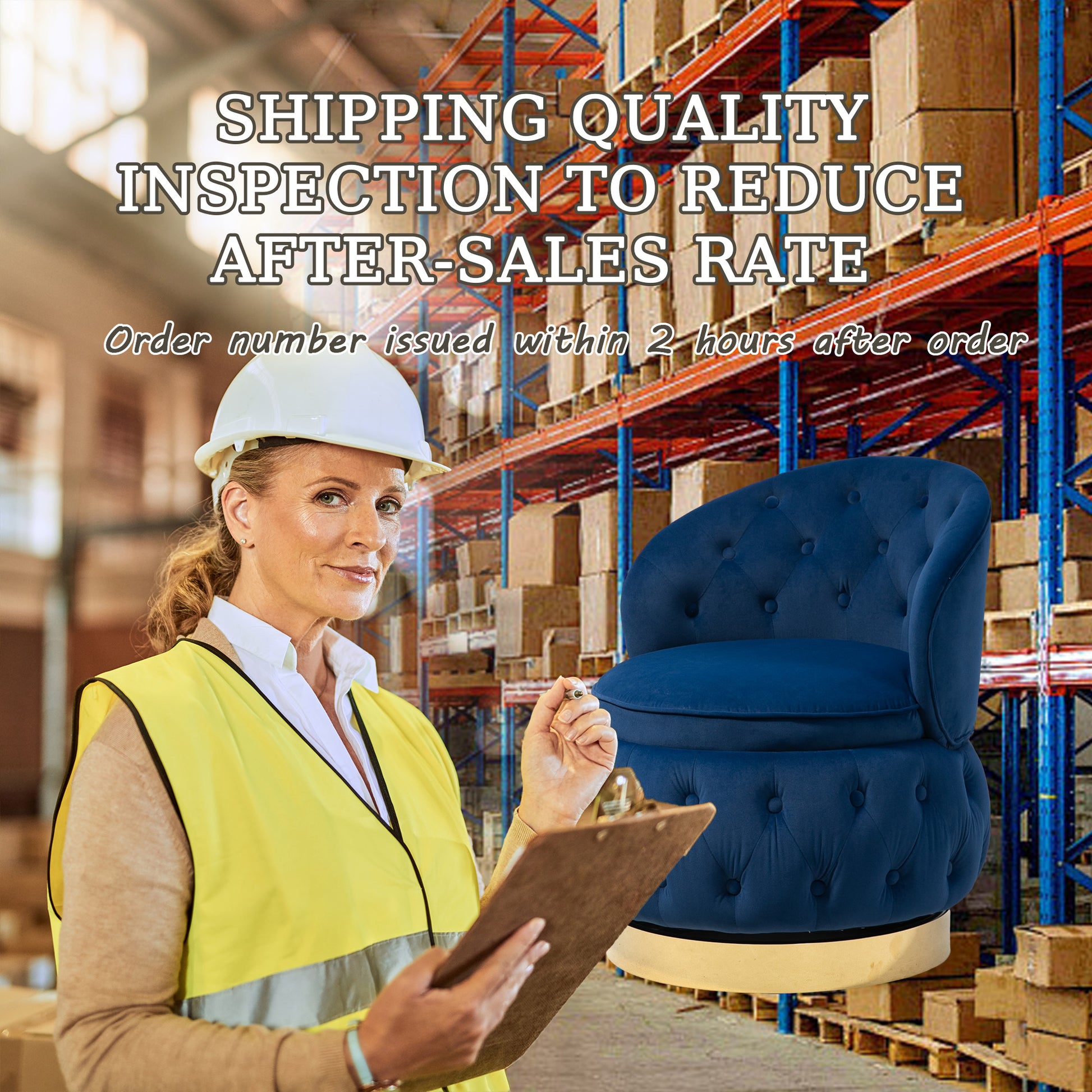 360 Degree Swivel Cuddle Barrel Accent Storage Chairs, Round Armchairs With Wide Upholstered, Fluffy Velvet Fabric Chair For Living Room, Bedroom, Office, Waiting Rooms Navy Primary Living Space Foam Velvet