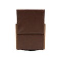 Coolmore 360 Degree Swivel Barrel Club Chair With One Pillow,Modern Comfortable Upholstered Accent Chair,Linen Accent Chair For Living Room,Bedroom Brown Pu Brown Pu Primary Living Space Modern Foam Pu Leather