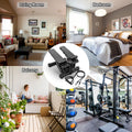 Mini Steppers For Exercise, Stair Stepper With Resistance Bands, Mini Stepper With 300Lbs Loading Capacity, Hydraulic Fitness Stepper With Lcd Monitor Black Indoor Fitness Black Portable Gym Modern Body Shaping Abs Rubber Steel Q235 Abs Rubber Steel Q235