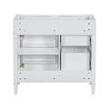 36'' Bathroom Vanity Without Top Sink, Modern Bathroom Storage Cabinet With 2 Drawers And A Tip Out Drawer, Solid Wood Frame Not Include Basin Sink 3 White 1 1 Adjustable Hinges Bathroom