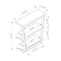 Contemporary Console Table With Three Open Shelves White & Light Brown White Particle Board
