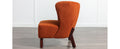 Accent Chair, Upholstered Armless Chair Lambskin Sherpa Single Sofa Chair With Wooden Legs, Modern Reading Chair For Living Room Bedroom Small Spaces Apartment, Burnt Orange Burnt Orange Polyester