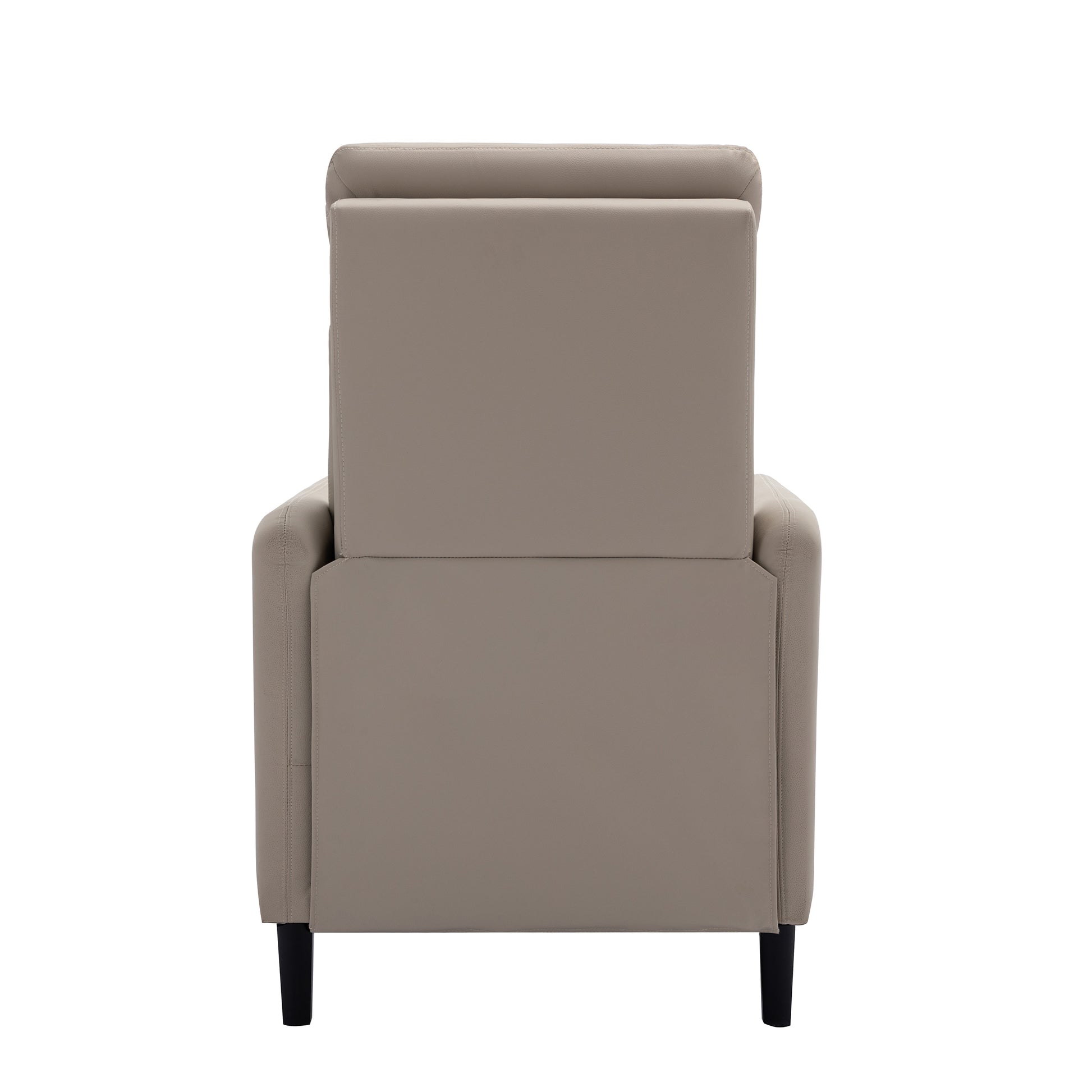 Modern Artistic Color Design Adjustable Recliner Chair Pu Leather For Living Room Bedroom Home Theater, Beige Beige Pu Leather