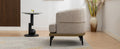 Modern Two Tone Barrel Fabric Chair, Upholstered Round Armchair For Living Room Bedroom Reading Room, Mustard Green Mustard Linen