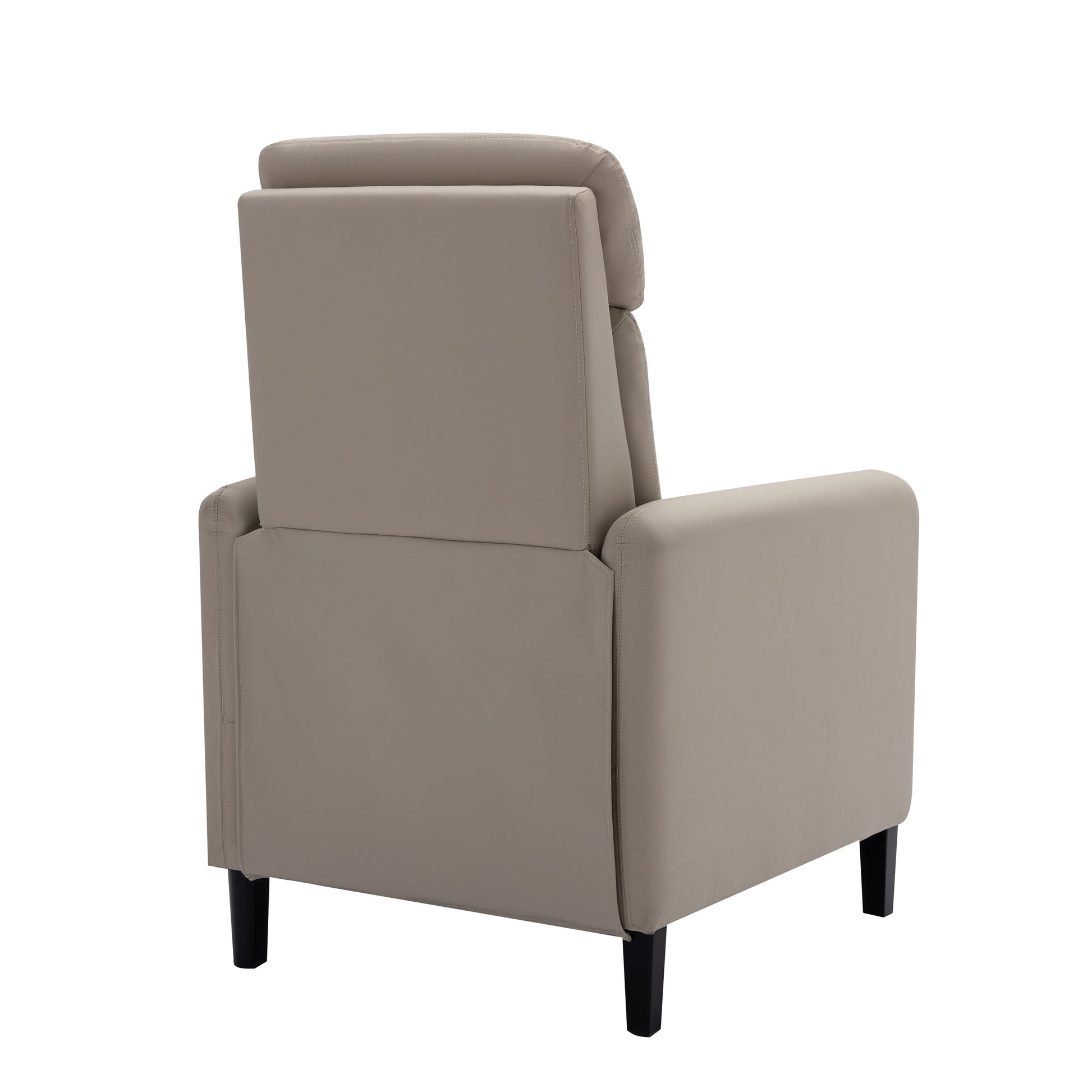 Modern Artistic Color Design Adjustable Recliner Chair Pu Leather For Living Room Bedroom Home Theater, Beige Beige Pu Leather