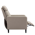 Modern Artistic Color Design Adjustable Recliner Chair Pu Leather For Living Room Bedroom Home Theater, Beige Beige Pu Leather