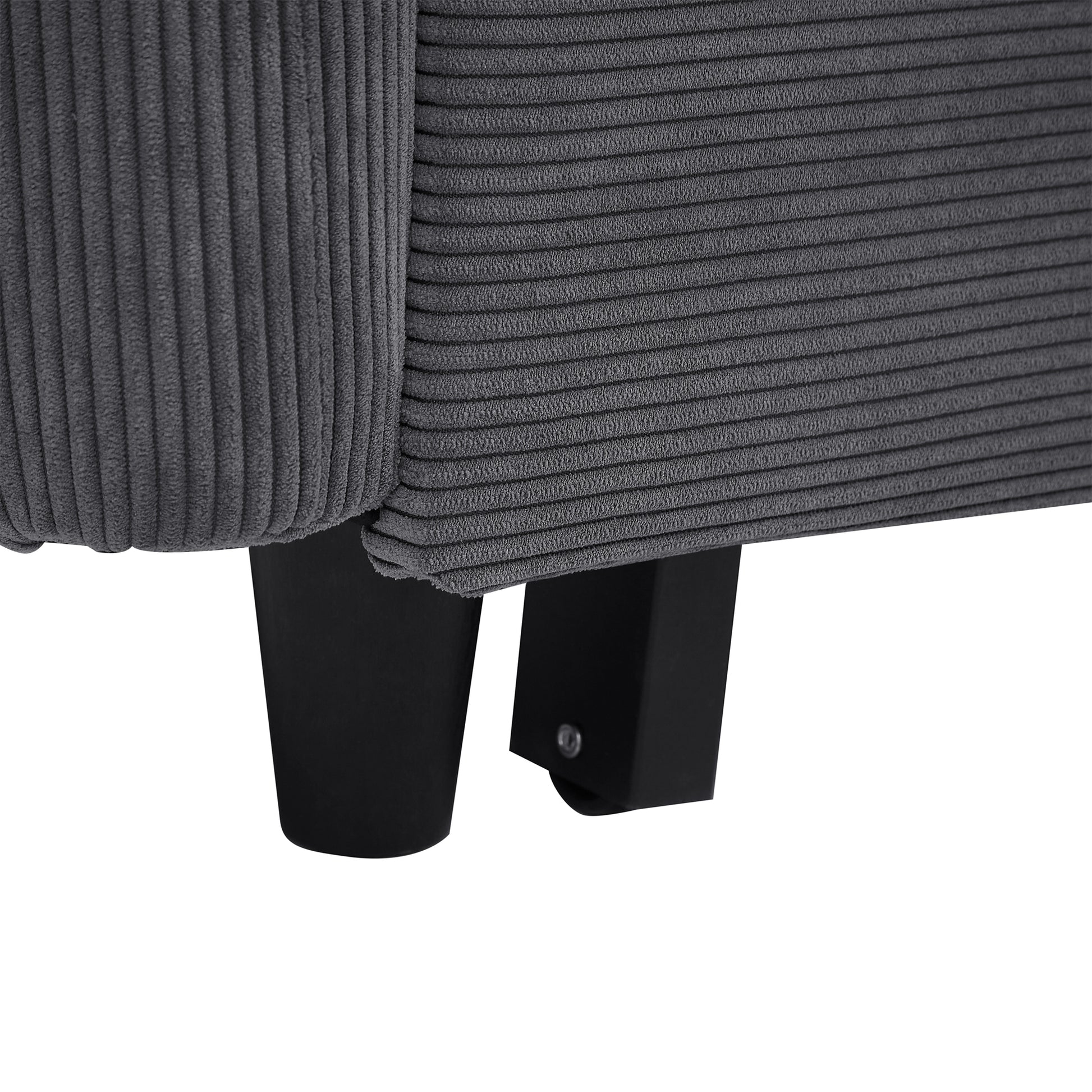 57.48" Pull Out Sofa Bed Convertible Couch 2 Seat Loveseat Sofa Modern Sleeper Sofa With Two Throw Pillows And Usb Ports For Living Room, Dark Grey Dark Grey Foam Corduroy