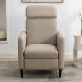 Modern Artistic Color Design Adjustable Recliner Chair Pu Leather For Living Room Bedroom Home Theater, Beige Beige Pu Leather