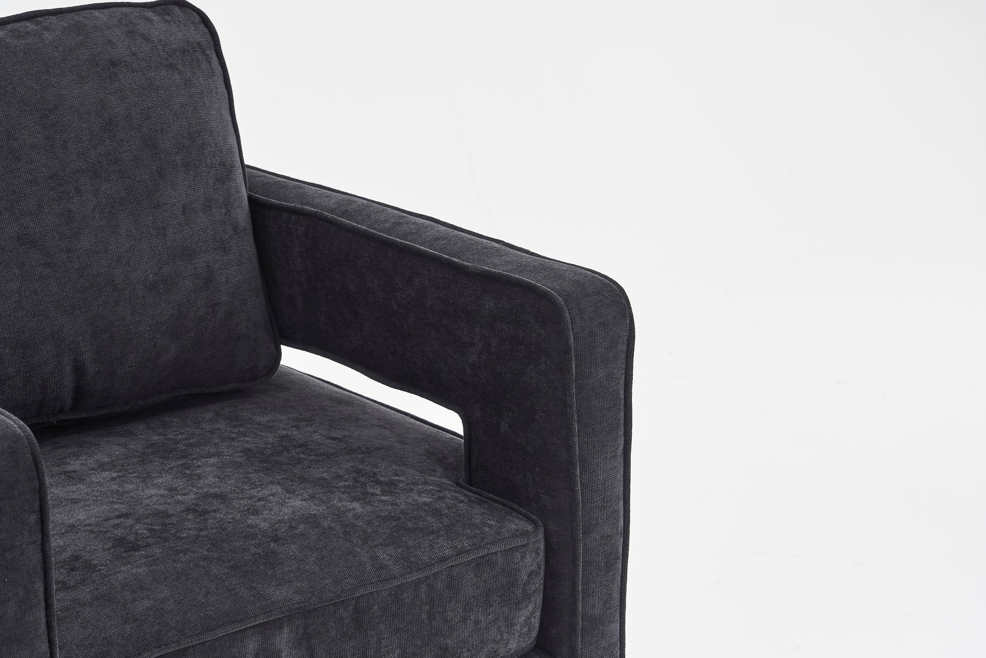 Swivel Barrel Chair For Living Room,360 Degree Swivel Club Modern Accent Single Sofa Chair, Small Leisure Arm Chair For Nursery, Hotel, Bedroom, Office Black Primary Living Space Modern Linen