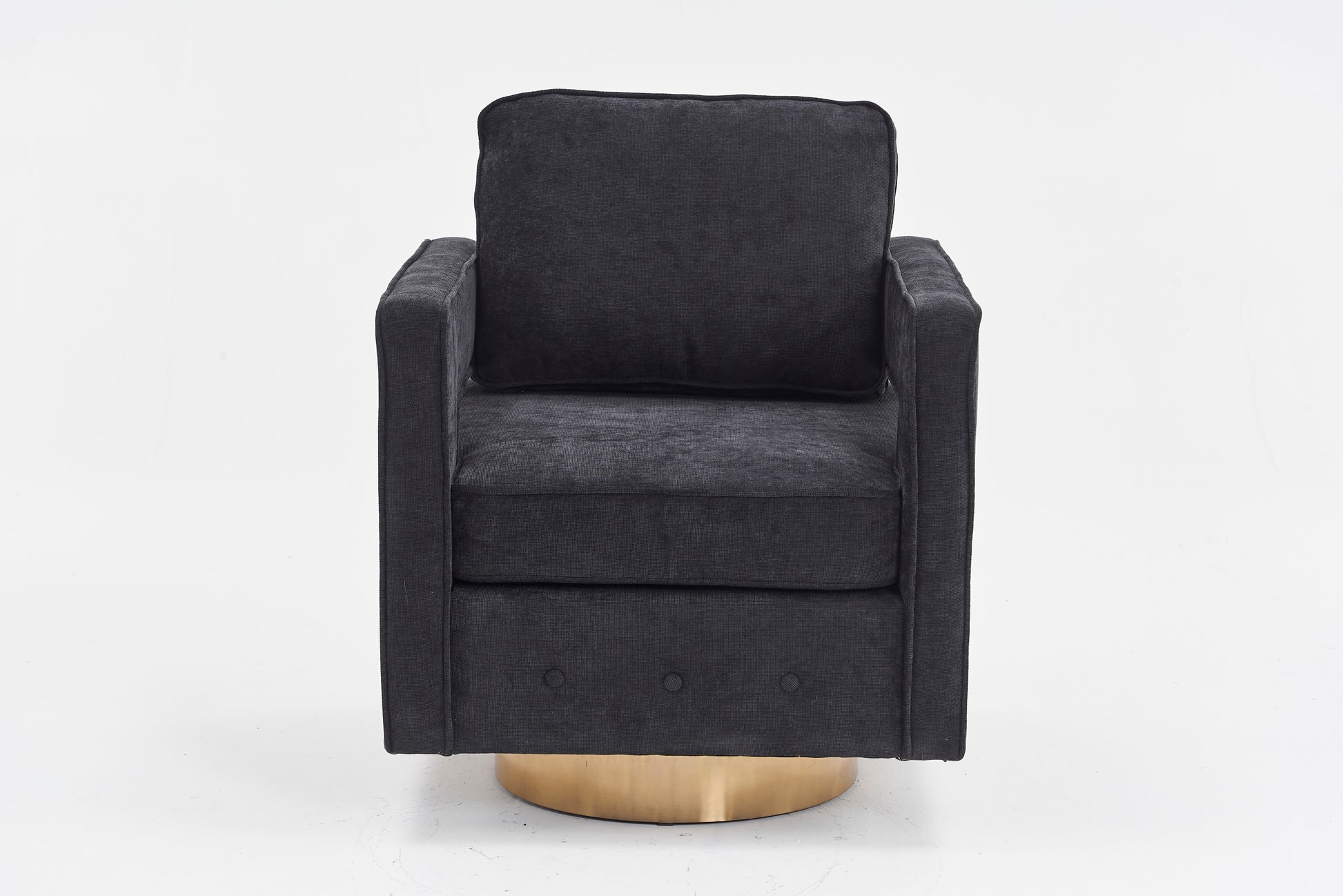 Swivel Barrel Chair For Living Room,360 Degree Swivel Club Modern Accent Single Sofa Chair, Small Leisure Arm Chair For Nursery, Hotel, Bedroom, Office Black Primary Living Space Modern Linen