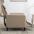Modern Artistic Color Design Adjustable Recliner Chair Pu Leather For Living Room Bedroom Home Theater, Beige Beige Pu Leather