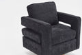 Swivel Barrel Chair For Living Room,360 Degree Swivel Club Modern Accent Single Sofa Chair, Small Leisure Arm Chair For Nursery, Hotel, Bedroom, Office Black Primary Living Space Modern Linen