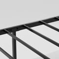 Queen Size Bed Frame With Storage Headboard And 2 Drawers, Led Lights Bed With Charging Station, Metal Platform Bed No Noise, Mattress Foundation Strong Metal Slats Support No Box Spring Needed Box Spring Not Required Queen Antique Brown Iron Brown