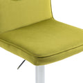 Coolmore Bar Stools With Back And Footrest Counter Height Dining Chairs 2Pc Set,360 Velvet Swivel Bar Stools Set Of 2, Adjustable Counter Height Bar Chairs Olive Velvet Olive Foam Velvet