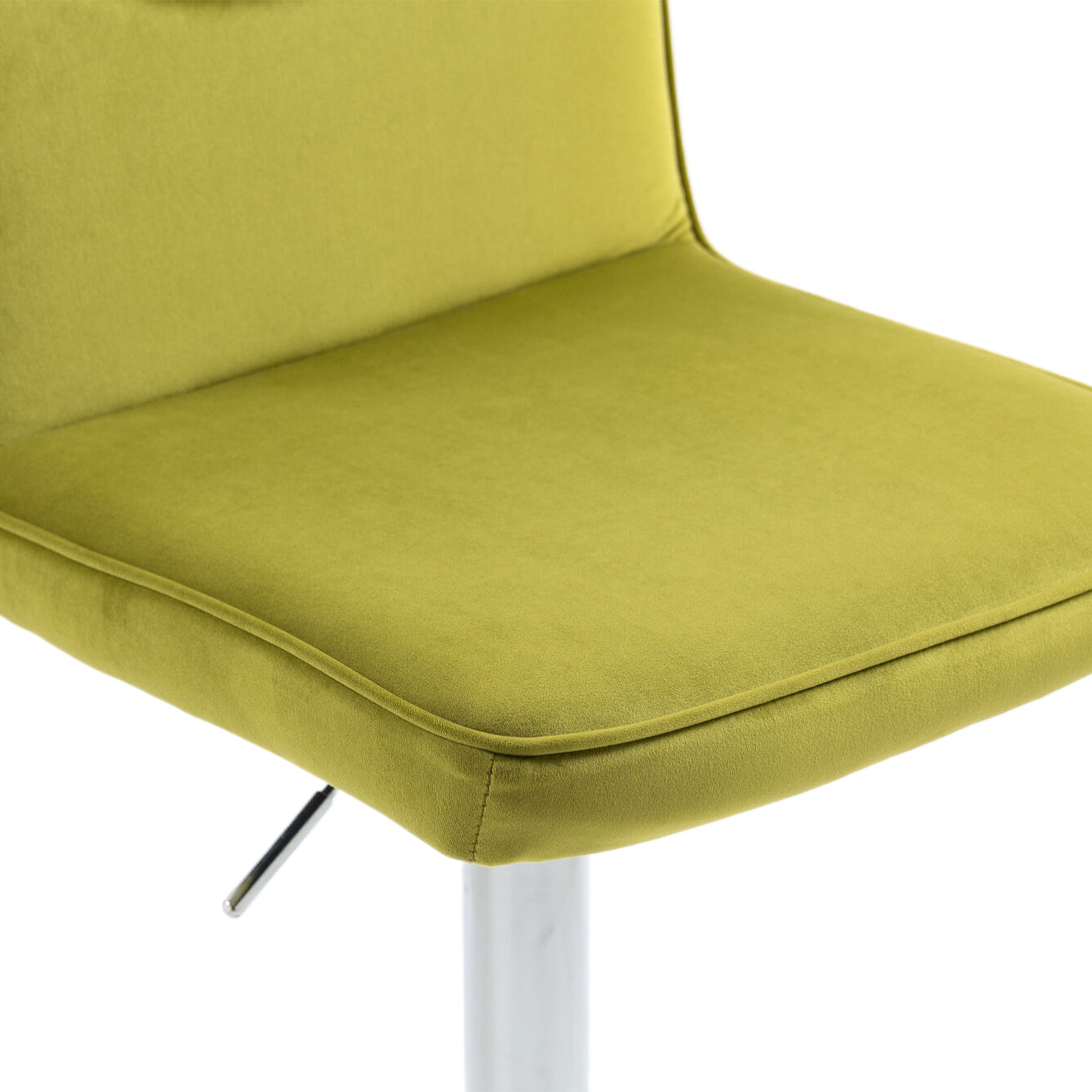 Coolmore Bar Stools With Back And Footrest Counter Height Dining Chairs 2Pc Set,360 Velvet Swivel Bar Stools Set Of 2, Adjustable Counter Height Bar Chairs Olive Velvet Olive Foam Velvet