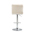 Coolmore Bar Stools With Back And Footrest Counter Height Dining Chairs 2Pc Set,360 Velvet Swivel Bar Stools Set Of 2, Adjustable Counter Height Bar Chairs Ivory Velvet Ivory Foam Velvet
