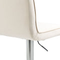 Coolmore Bar Stools With Back And Footrest Counter Height Dining Chairs 2Pc Set,360 Velvet Swivel Bar Stools Set Of 2, Adjustable Counter Height Bar Chairs Ivory Velvet Ivory Foam Velvet