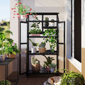62Inch Height Wood Large Greenhouse Balcony Portable Cold Frame With Wheels And Adjustable Shelves For Outdoor Indoor Use, Black Black Garden & Outdoor Casual Wood Solid Wood