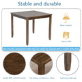 Wooden Dining Square Table, Kitchen Table For Small Space, 4 Person Dining Table, Walnutonly The Table Walnut Seats 4 Gray Dining Room Acacia Square Acacia Wood
