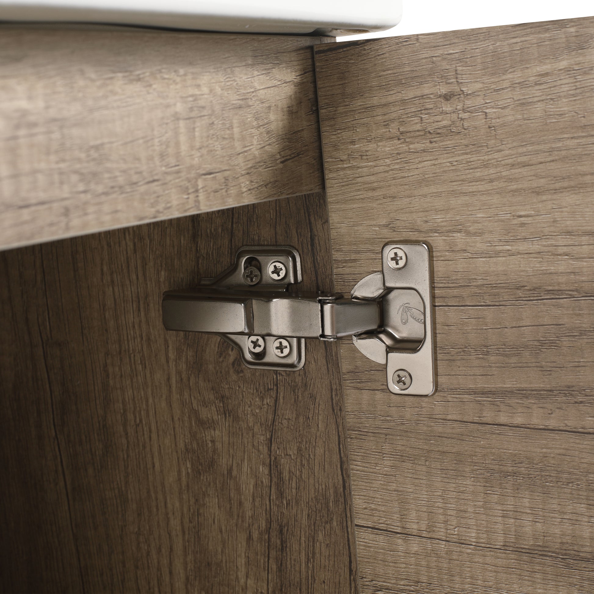 18 Inch Bathroom Vanity With Top, Small Bathroom Vanity And Sink Grey 1 Bathroom Wall Mounted Modern Plywood
