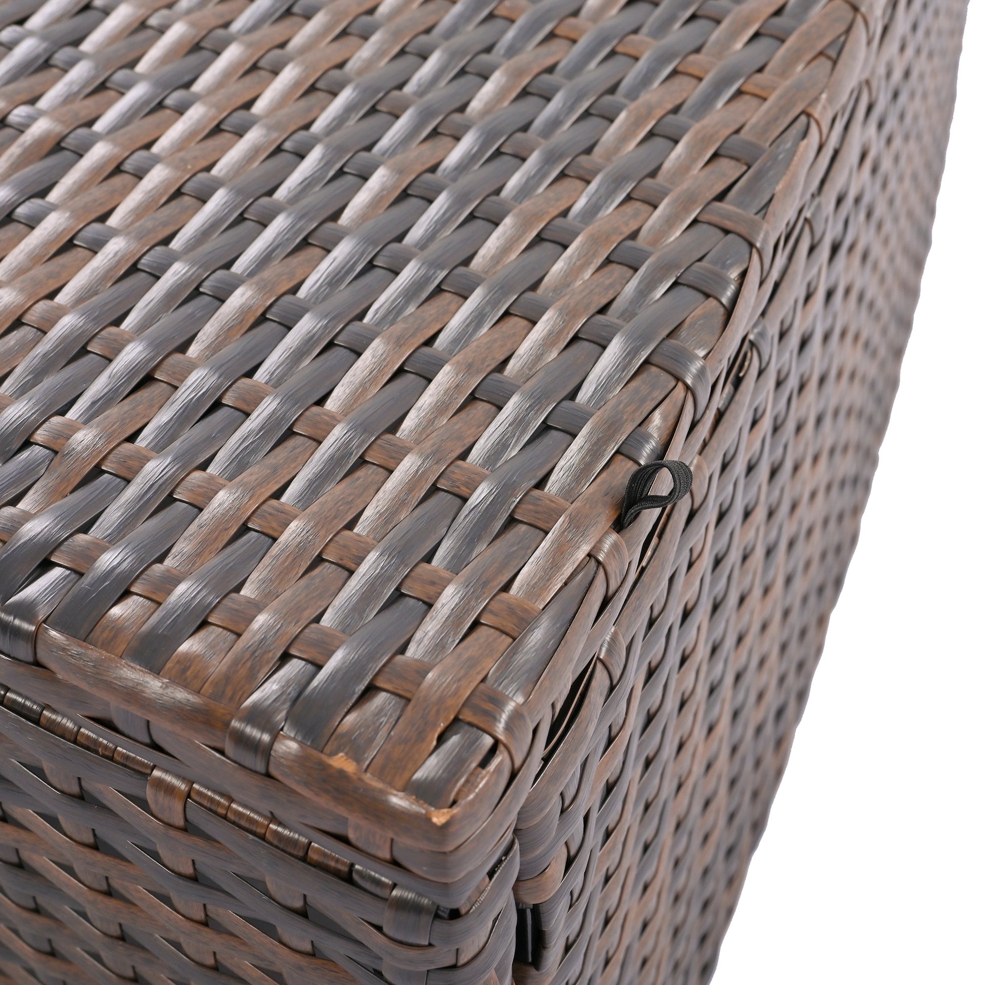 6 Piece Patio Outdoor Conversation Round Sofa Set, Pe Wicker Rattan Separate Seating Group With Coffee Table, Brown Yes Deep Seating Brown Weather Resistant Frame Water Resistant Cushion Garden & Outdoor Sofa Seating Groups Foam Rattan