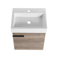 18 Inch Bathroom Vanity With Top, Small Bathroom Vanity And Sink Grey 1 Bathroom Wall Mounted Modern Plywood