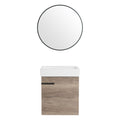 18 Inch Bathroom Vanity With Top, Small Bathroom Vanity And Sink Grey 1 Bathroom Wall Mounted Modern Plywood